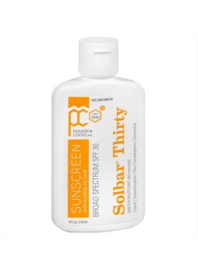 Solbar PF Sunscreen Liquid SPF 30 4 oz (Pack of 3)