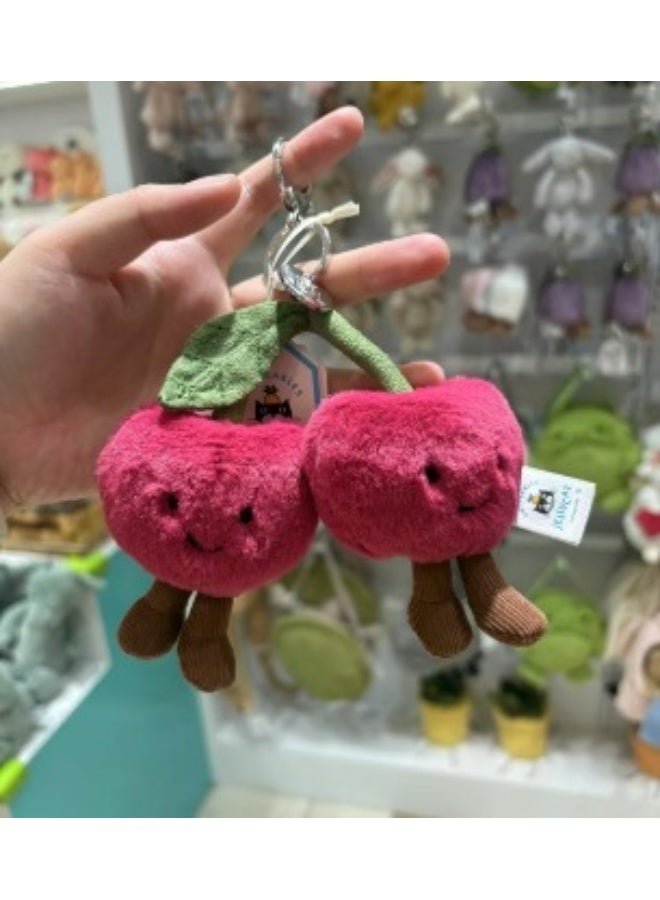 Cute Plush Fruit and Vegetable Series Keychains