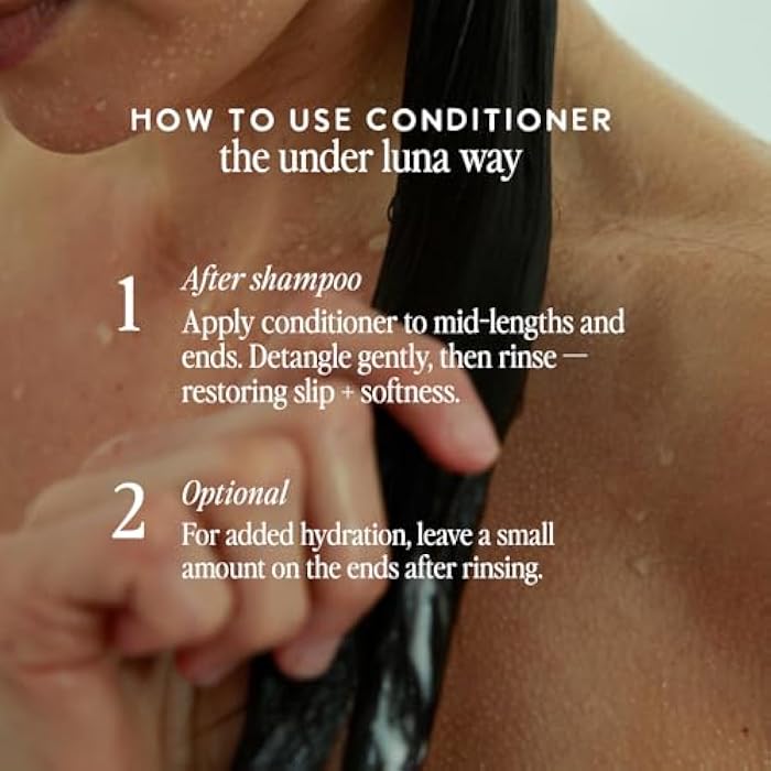 Under Luna, Luna Clear Conditioner | Residue-Free Daily Conditioner | Essential Oil Free, pH Balanced & Non-Stripping | Vegan, Plant-Based Care | Safe for Sensitive Skin & All Ages | 9.5 fl oz - Image 4