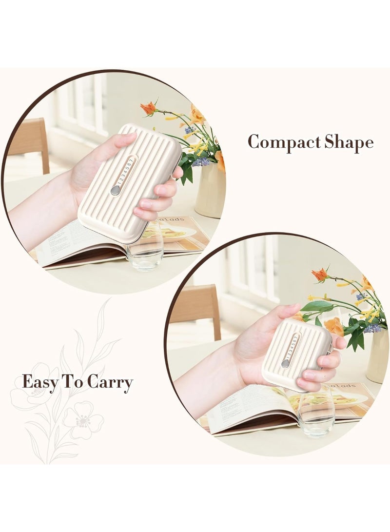 Bukela Travel Pill Organizer Box, 7 Compartments Portable Mini Pill Case, Daily Medication Organizer Storage Pill Container for Pocket Pharmacy(Pearly White, S) - Image 4