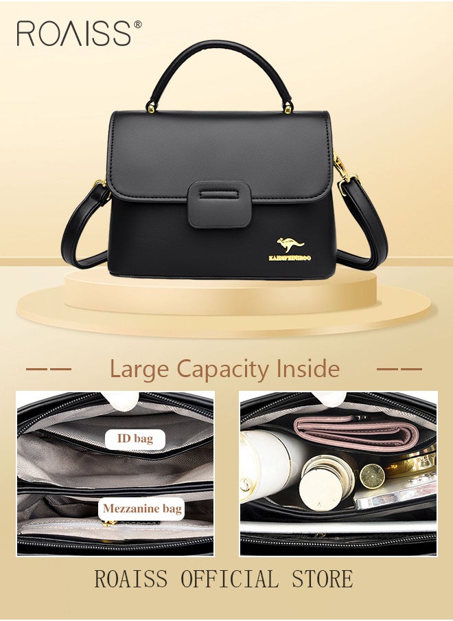 roaiss - Women Shoulder Crossbody Bag Large Capacity Compact and Exquisite Women Handbag - Image 1
