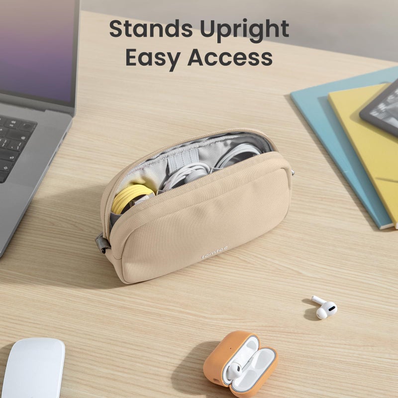 tomtoc Electronics Organizer Travel Case, Water Resistant Travel Bag Cable Organizer for Essentials, Tech Pouch Accessories Carry Storage for Cord, Phone, Cables, Airpods, USB Flash Drive, Daily Items - Image 3
