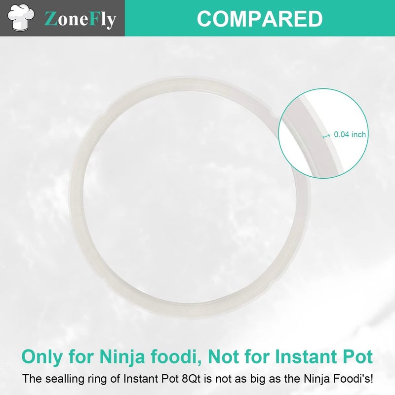 iAbler Original Sealing Ring Compatible with Ninja Foodi 6.5 Quart and 8 Quart Pressure Cooker Silicone Replacement Gasket for Ninja Foodi Air Fryer - 2 Packs - Image 4