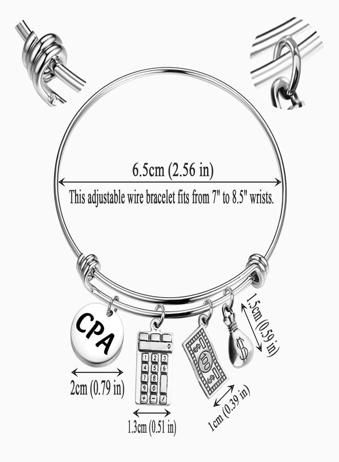 ميوسبارك سوار محاسب معتمد من MYOSPARK، سوار مزين بآلة حاسبة، مجوهرات محاسبية، هدية تخرج محاسب معتمد (سوار محاسب معتمد) - Image 5
