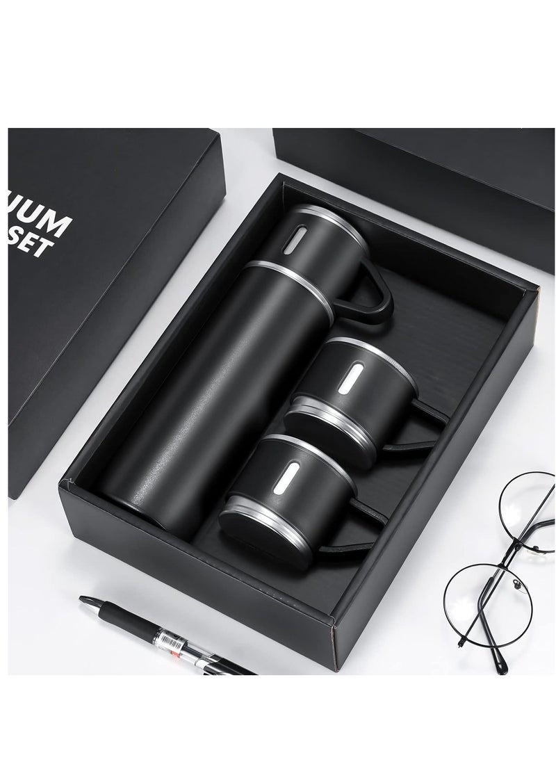 ELTRAZONE 500ml/17 OZ Stainless Steel Thermo Bottle with 3 Cups, Insulated Coffee Water bottle for Hot and Cold Drinks, Vacuum Flask Set  - Image 3