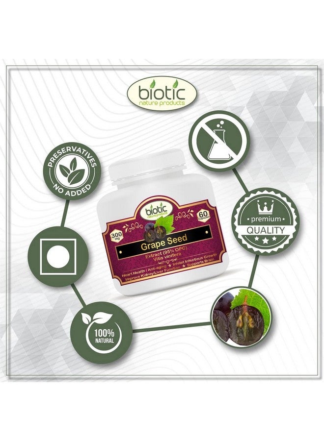 Biotic Natural Grape Seed Extract - Grapeseed Capsule - 120 Veg Capsules (Pack of 2) - Image 5