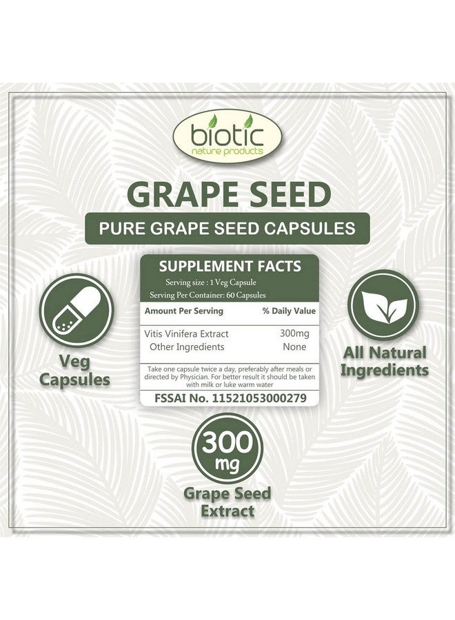 Biotic Natural Grape Seed Extract - Grapeseed Capsule - 120 Veg Capsules (Pack of 2) - Image 4