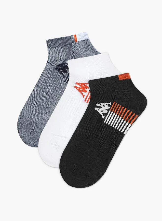 Set of 3 - Kappa Logo Print Half Terry Ankle Length Socks