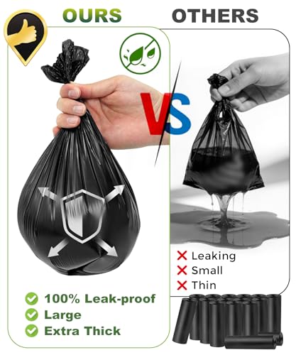 Charmount 200 Count Dog Poop Bags Rolls with Zippered Pouch Dispenser Holder, Extra Thick Leak-Proof Unscented Waste Bags, Coreless Easy Load for Small to Large Dogs - Image 4