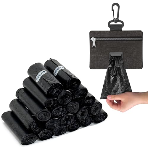 Charmount 200 Count Dog Poop Bags Rolls with Zippered Pouch Dispenser Holder, Extra Thick Leak-Proof Unscented Waste Bags, Coreless Easy Load for Small to Large Dogs - Image 1