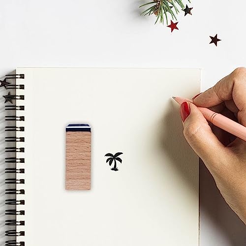 GUVSPTI Palm Tree Rubber Stamp, 3/5 Inch Small Mini Stamp for Scrapbooking Card Making Planner - Image 3