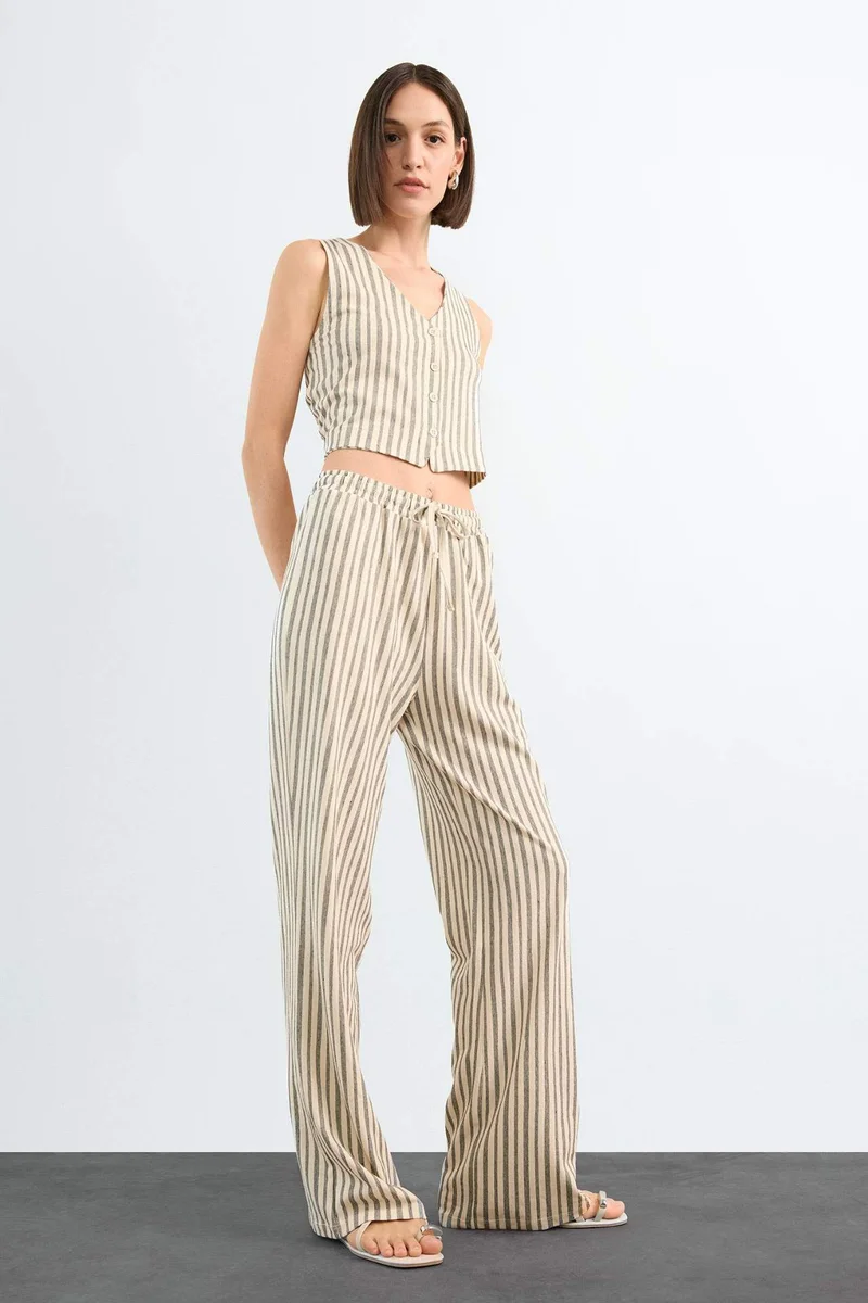 ديفاكتو Slim Fit Three Pockets Trousers
