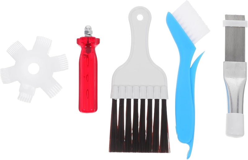 Uonlytech 4pcs Air Conditioner Fin Comb and Radiator Cleaning Brush Set Stainless Steel Coil Cleaning Tool with Dust Removal for HVAC Maintenance and Vehicle Air Conditioner Cleaning - Image 1