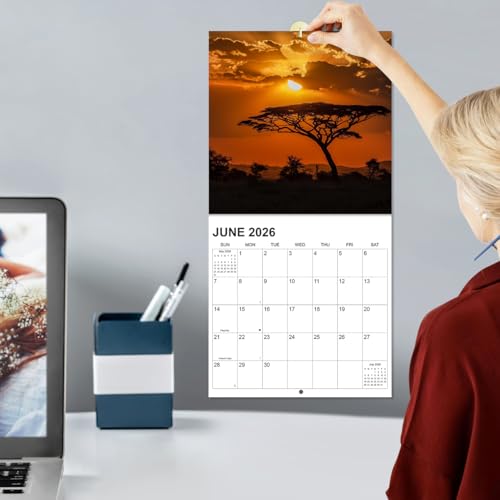 Tuun Fuplan Calendar 2026 - Wall Calendar from January 2026 to June 2027, 2026 Wall Calendar with Holiday Marked, Premium Paper for Organizing, 12'' x 12'', National Park-B - Image 5