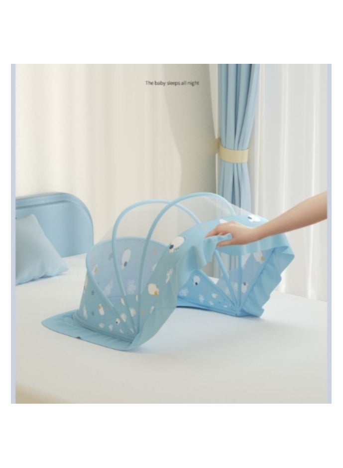Portable baby mosquito net, multifunctional foldable instant portable pop-up mosquito net, newly upgraded 5 brackets/encrypted mesh, good light shielding, 360° anti-mosquito, suitable for babies aged 0-3 years old - Image 4