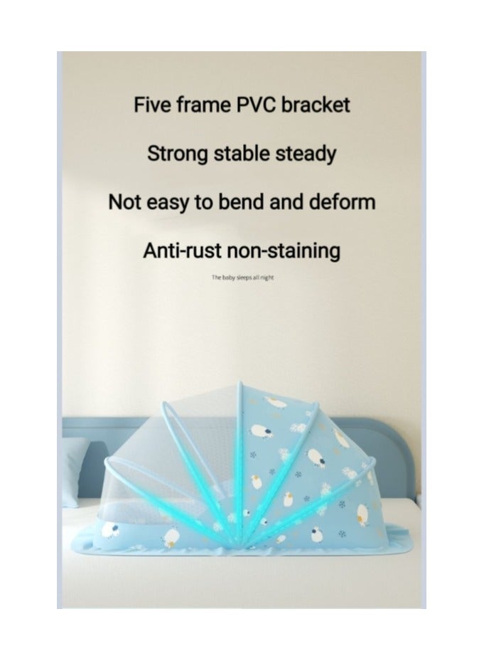 Portable baby mosquito net, multifunctional foldable instant portable pop-up mosquito net, newly upgraded 5 brackets/encrypted mesh, good light shielding, 360° anti-mosquito, suitable for babies aged 0-3 years old - Image 3