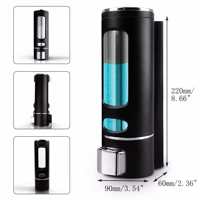 black sparrow Black Sparrow Soap Dispenser Wall Mounted for Bathroom Wash Basin Liquid Sanitizer Shower Gel Dish Wash Soap Dispenser for Bathroom Kitchen  - Image 2