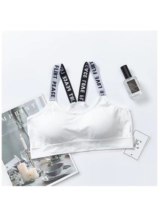 Wrapped Chest Seamless Sports Bra White