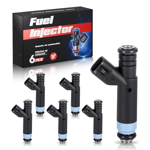 ENA حقن الوقود ENA لـ FJ454 280155784 0280155784 81212128 مجموعة من 6 متوافقة مع دودج جيب دورانغو رام 1500 2500 3500 فان جراند شيروكي TJ رانجلر L6 V8 4.0L 5.2L 1999 2000 2001 2002 2003 2004 - Image 1