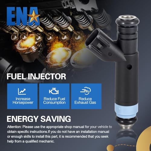 ENA حقن الوقود ENA لـ FJ454 280155784 0280155784 81212128 مجموعة من 6 متوافقة مع دودج جيب دورانغو رام 1500 2500 3500 فان جراند شيروكي TJ رانجلر L6 V8 4.0L 5.2L 1999 2000 2001 2002 2003 2004 - Image 3