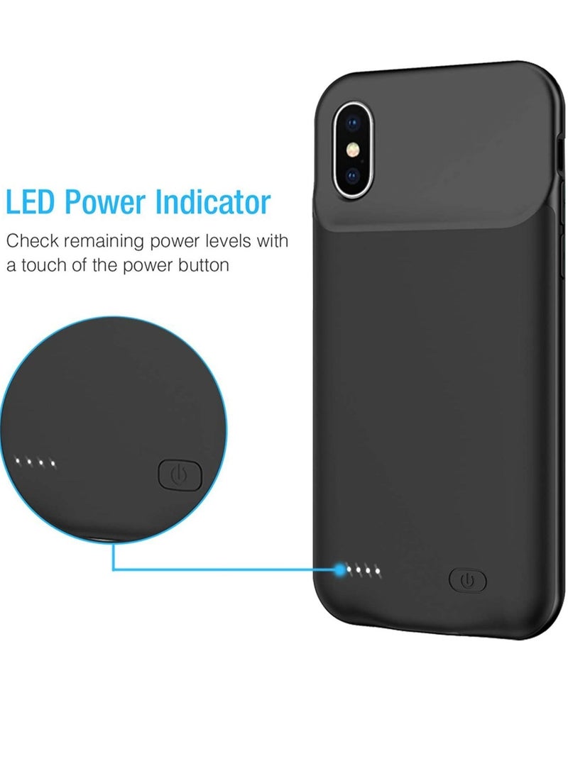 MUNTAQI Battery Case for iPhone X/Xs, 4000mAh Portable Protective Charging Case Extended Rechargeable Battery Pack Charger Case Compatible with iPhone X/XS (5.8 inch) - Image 5