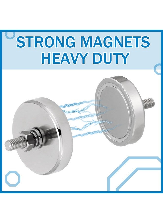 Flutesan Neodymium Round Magnet with M6 Male Thread, 90 lb or 150 lb Round Magnet with Bolt Stud Mounting Magnet for Lighting, Camera and Other Brackets(90lb Magnet, 4 Pieces) - Image 5