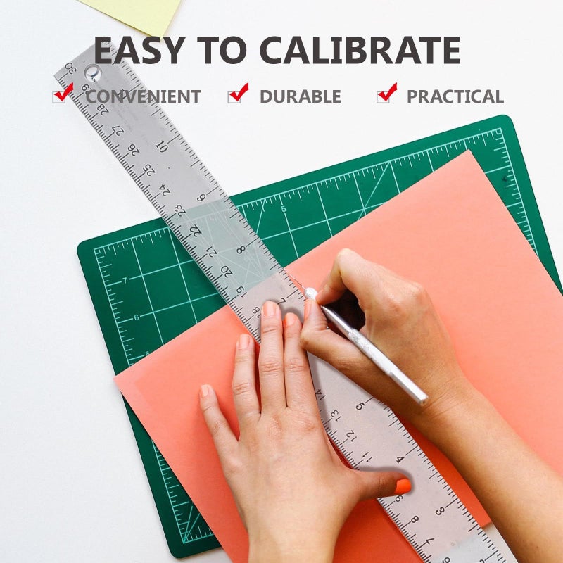 2Pcs 30Cm Plastic T Shape Ruler Double Sided Scale Drawing Tool For School - Image 5