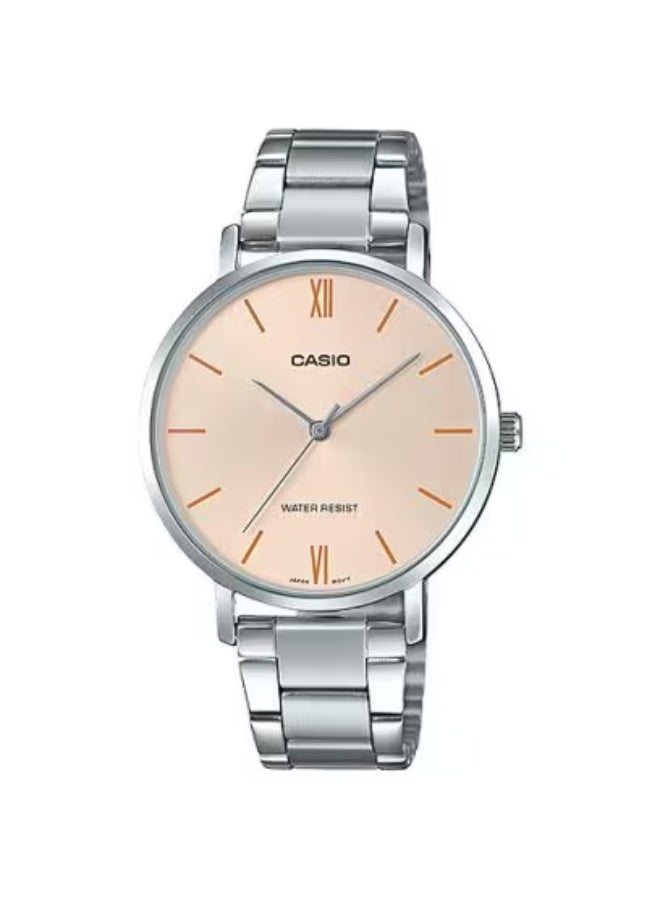CASIO Women's Stainless Steel Analog Watch LTP-VT01D-4BUDF - 34 mm - Image 1