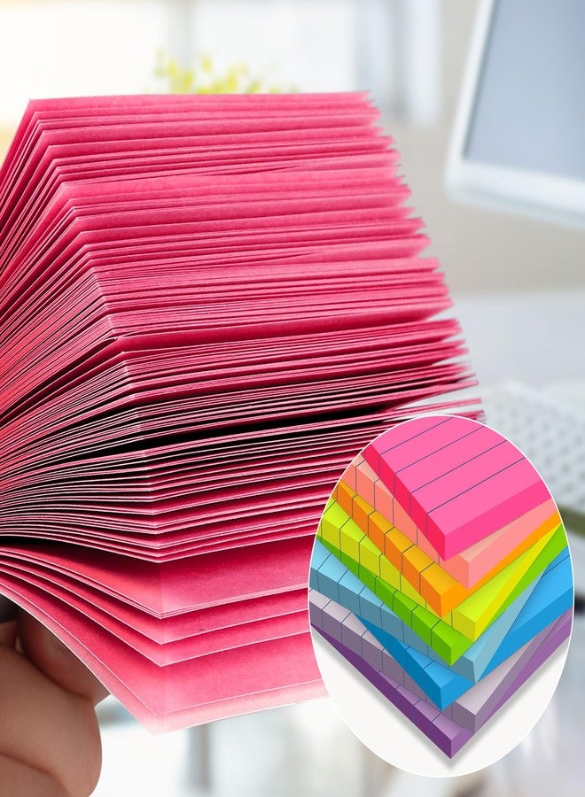 YEECOK (18 Pads) Lined Sticky Notes 3x3 in Bright Ruled Post Stickies Colorful Super Sticking Power Memo Pads - Image 4