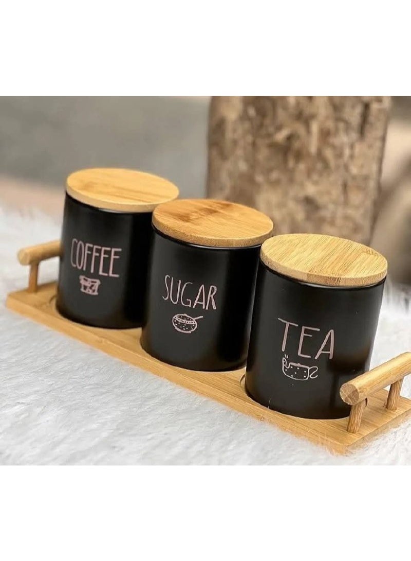 طقم كوفي 3 قطع (اسود) - Image 2