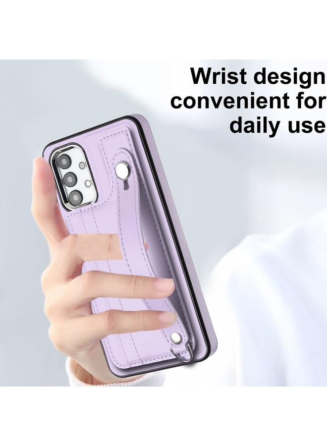 S-TOP Case For Samsung Galaxy A32 5G Shockproof Leather Phone Case with Wrist Strap - Image 5