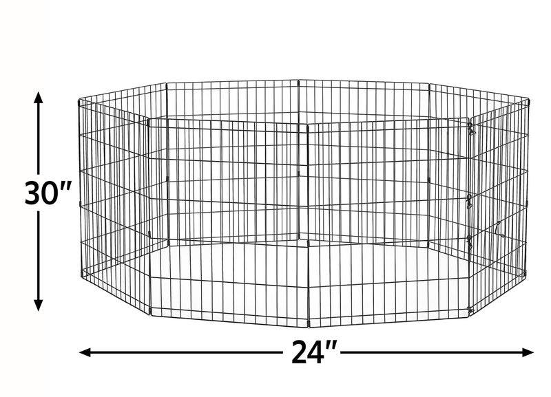 New World by MidWest Homes for Pets 30-Inch Exercise Pen, for Indoor and Outdoor use, 16 Sq Feet of Play, Folding Dog Pen, No Door Design for Maximum Security, Easy to Set Up, Foldable Pet Playpen - Image 2