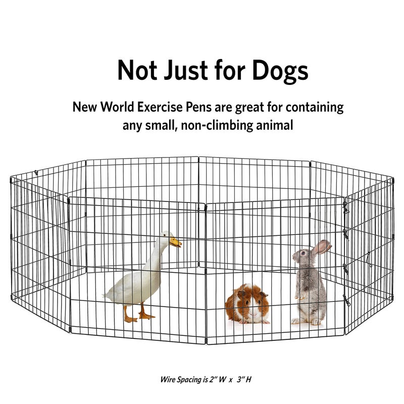 New World by MidWest Homes for Pets 30-Inch Exercise Pen, for Indoor and Outdoor use, 16 Sq Feet of Play, Folding Dog Pen, No Door Design for Maximum Security, Easy to Set Up, Foldable Pet Playpen - Image 4