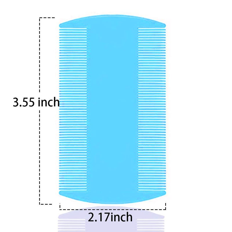 SKYPIA 4 Packs Combs Double Sided Pet Combs Grooming Flea Tick Lice Dandruff Removal Fine Tooth Hair Combs for Cats Dogs Puppy - Image 2