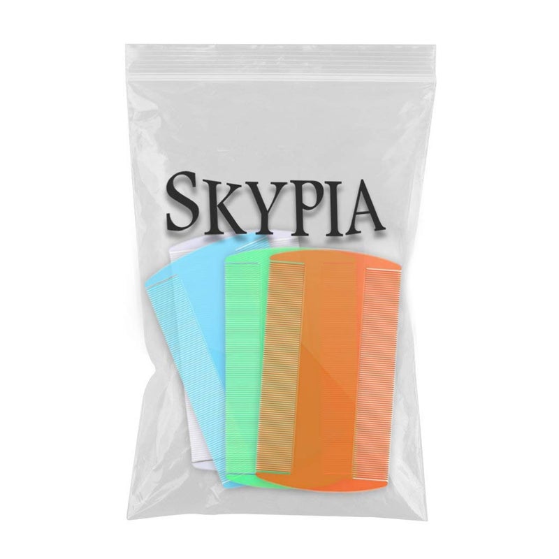 SKYPIA 4 Packs Combs Double Sided Pet Combs Grooming Flea Tick Lice Dandruff Removal Fine Tooth Hair Combs for Cats Dogs Puppy - Image 3