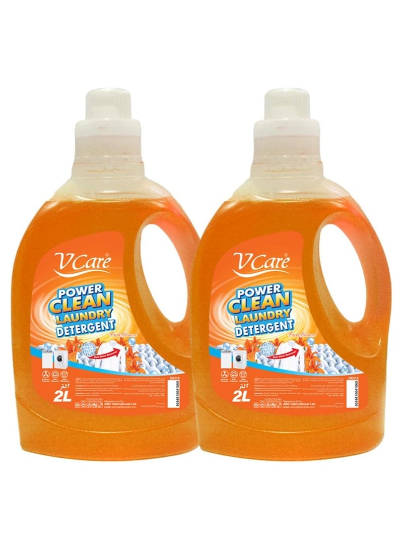 في كير سائل منظف الغسيل من في كير، 2 لتر، عبوة من عبوتين عطر منعش يدوم طويلاً ومناسب لجميع الغسالات - Image 1