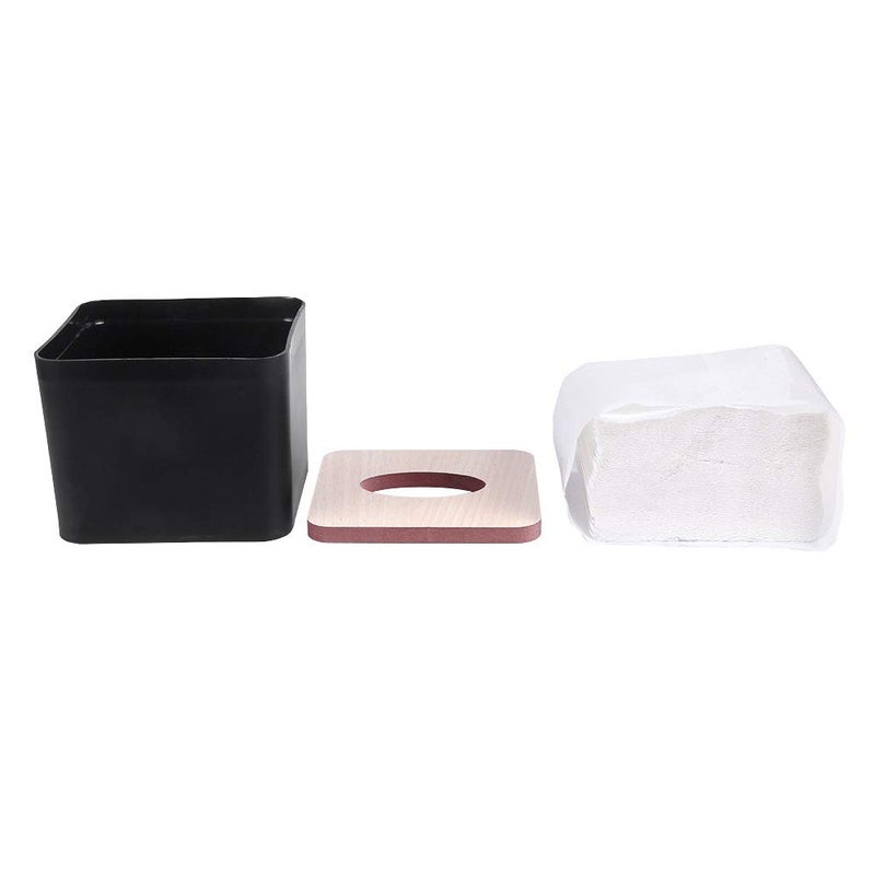 KR STORE Pop Up Table Top Tissue Box Table Top Removable Bamboo Wood Cover Plastic Tissue Box Holder Storage Organizer Fashion Tissue Holder Case for Home Decoration 2 - Image 2