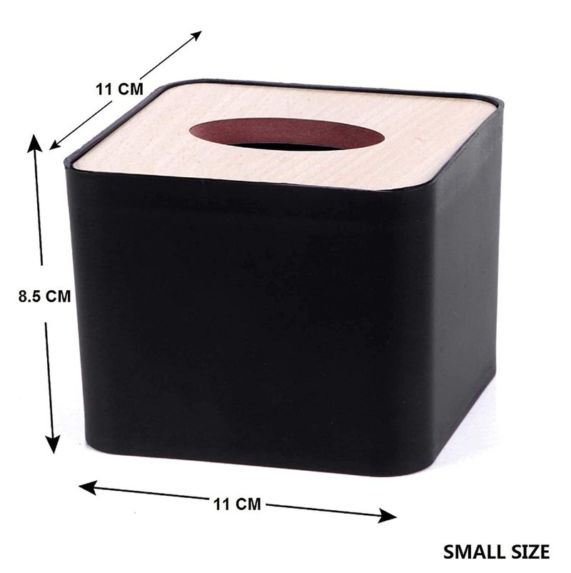 KR STORE Pop Up Table Top Tissue Box Table Top Removable Bamboo Wood Cover Plastic Tissue Box Holder Storage Organizer Fashion Tissue Holder Case for Home Decoration 2 - Image 4