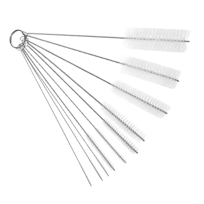 20 PCS /Set Drinking Cleaning Stainless Steel Nylon Brush Cleaner for Cleaning (White) - Image 1
