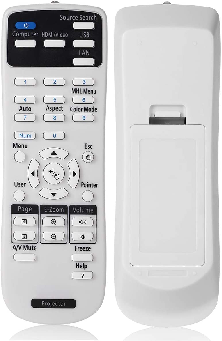 Litance Projector Remote Control for Epson 2181788 PowerLite 585W 575W 535W 108 109W 530 570 580 1930 1935 Home Cinema 1060 1040 660 BrightLink 585Wi 575Wi S39 VS250 VS350 VS230 VS330 EX5230 Remote - Image 1