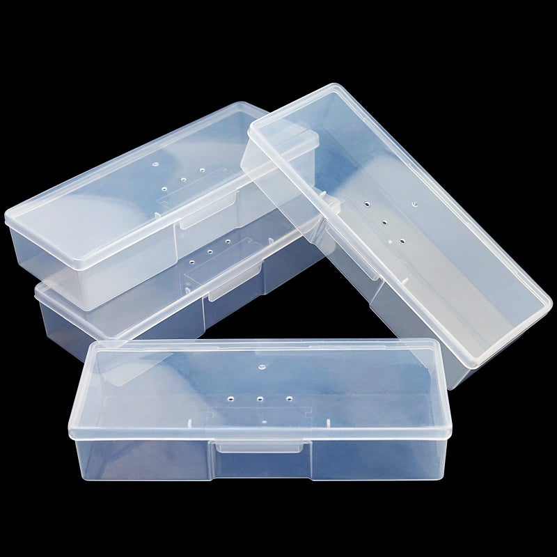 Lokyango Clear Manicure Tool Box, Personal Nail Box Storage Case for Organizing, Plastic Nail Tool Box for Manicure Pedicure Kit (4pcs) - Image 1