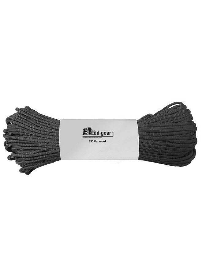 ADD GEAR Parachute 550 lbs Cord Mil Spec Type III 7 Strand Paracord Rope, Military Grade 100% Nylon 4mm Diameter Black - Image 1