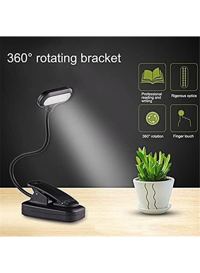 Led Adjustable Clip on Lamp Light USB Charging Desk Lamp Reading Light Home Dimming Hose Clamp Lamp (Color : A) - Image 2