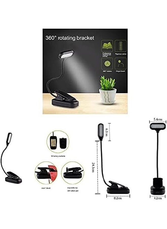 Led Adjustable Clip on Lamp Light USB Charging Desk Lamp Reading Light Home Dimming Hose Clamp Lamp (Color : A) - Image 5