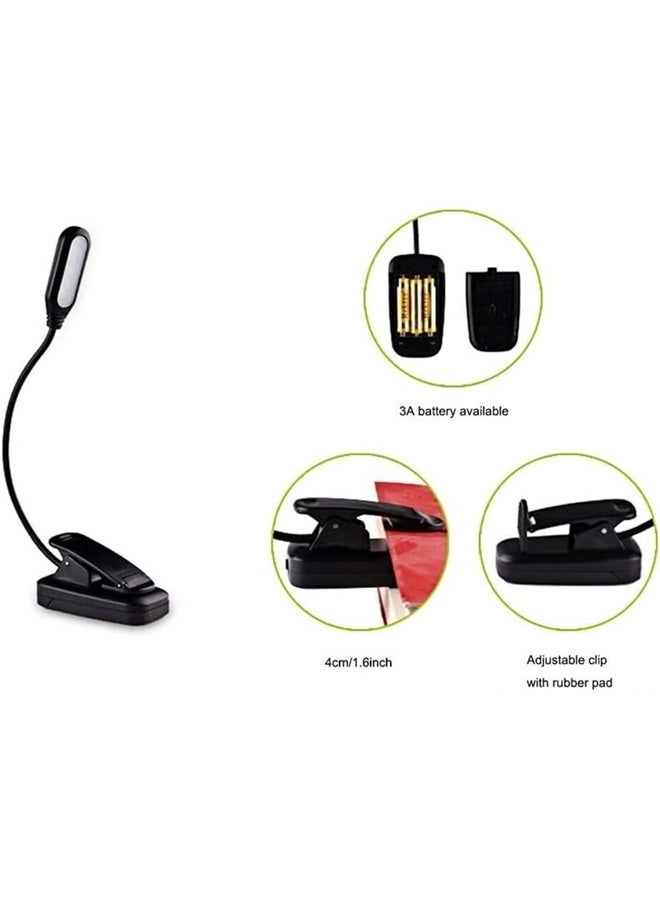 Led Adjustable Clip on Lamp Light USB Charging Desk Lamp Reading Light Home Dimming Hose Clamp Lamp (Color : A) - Image 3