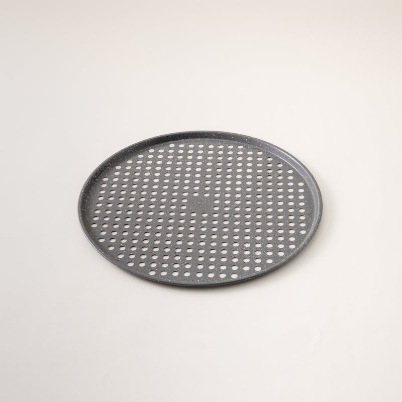 ألبرتو البرتو طقم صواني بيتزا قطعتين جرانيت رمادي 36 سم من الصلب الكربوني - Image 3