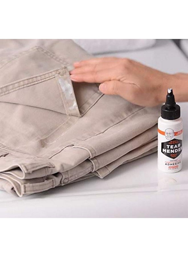 Tear Mender - Instant Fabric & Leather Adhesive Kit With Patch For Jeans 2 Oz Bottle Liquid Tm 3 - Image 1