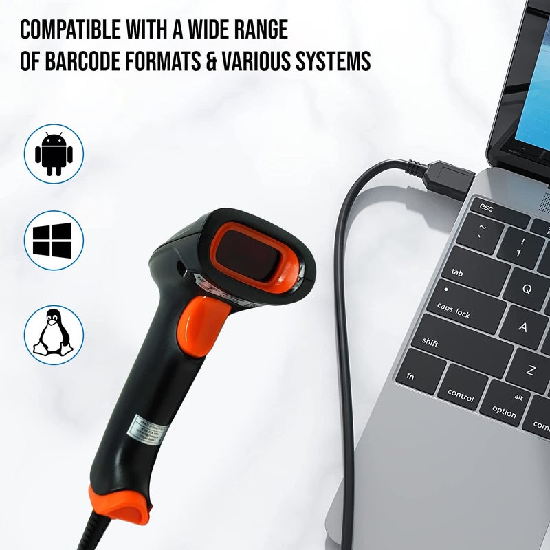 TVS ELECTRONICS BS-L100 Plus Barcode Scanner 1D High-Speed Scan Handheld Reader for Mobile Payment Retail Store Supermarket - Image 3