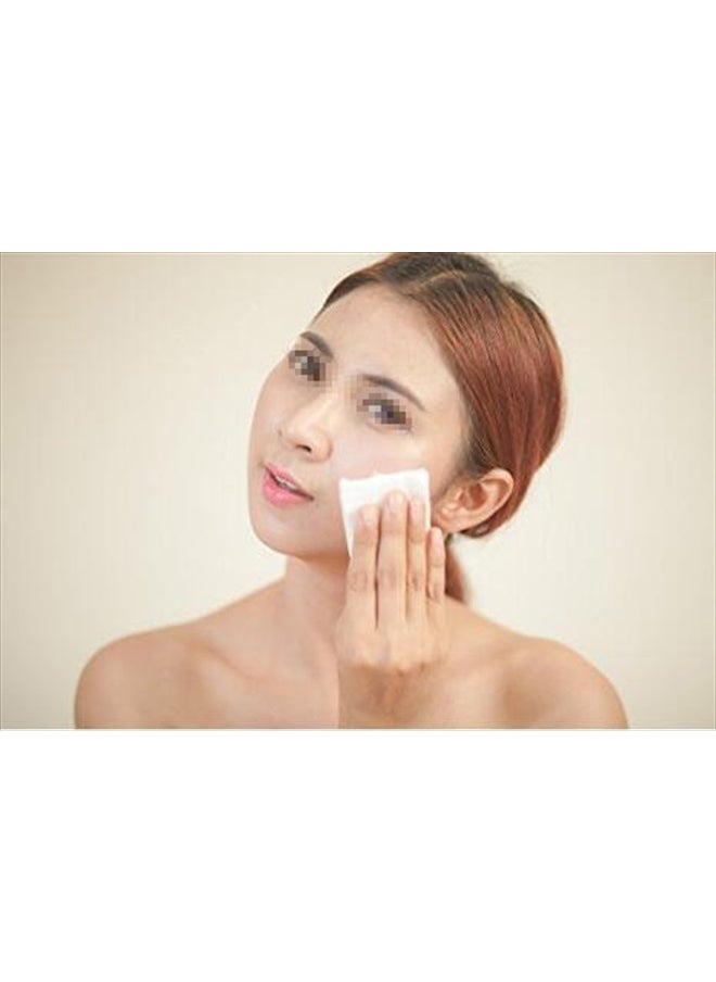 SYBL - 200 Pcs Rectangle Pure Organic Facial Makeup Cotton Pads Lint Free Cotton Remover Pads Square Face Cleansing Pads Wipes Cotton Pieces Cotton Puff For Face Discharge Makeup Skin Clean And Care - Image 1