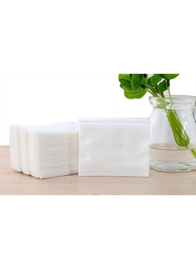 SYBL - 200 Pcs Rectangle Pure Organic Facial Makeup Cotton Pads Lint Free Cotton Remover Pads Square Face Cleansing Pads Wipes Cotton Pieces Cotton Puff For Face Discharge Makeup Skin Clean And Care - Image 1